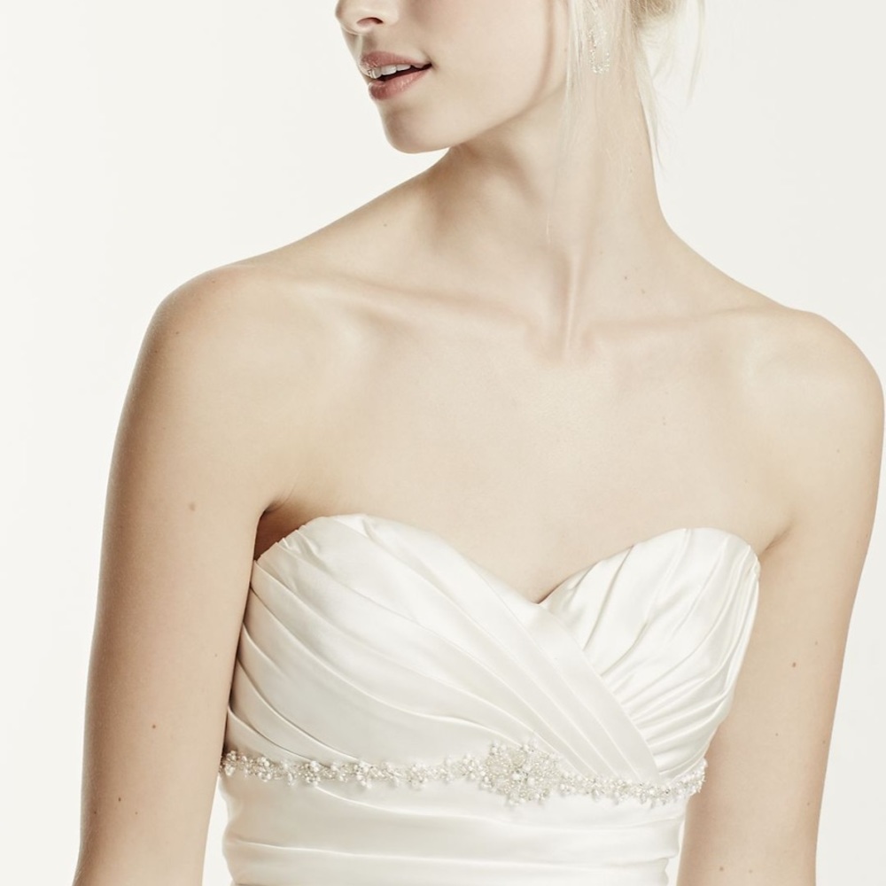 David’s Bridal satin mermaid wedding dress